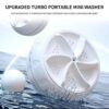Portable USB Travel Turbo Mini Washer | Ultrasonic Rotating Turbine Washing Machine for Socks Underwear Dishes Clothes - Image 4