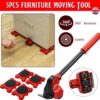 (5 in 1) Heavy Furniture Move Tool Transport Lifter Shifter Moving Kit Slider Remover Rolling Wheel Corner Mover Set - Image 5