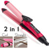 2 in 1 Nova Hair Straightener and Curler Hair Straightener + Curler Versatile Styling Tool for Straightening and Curling Hair