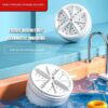 Portable USB Travel Turbo Mini Washer | Ultrasonic Rotating Turbine Washing Machine for Socks Underwear Dishes Clothes